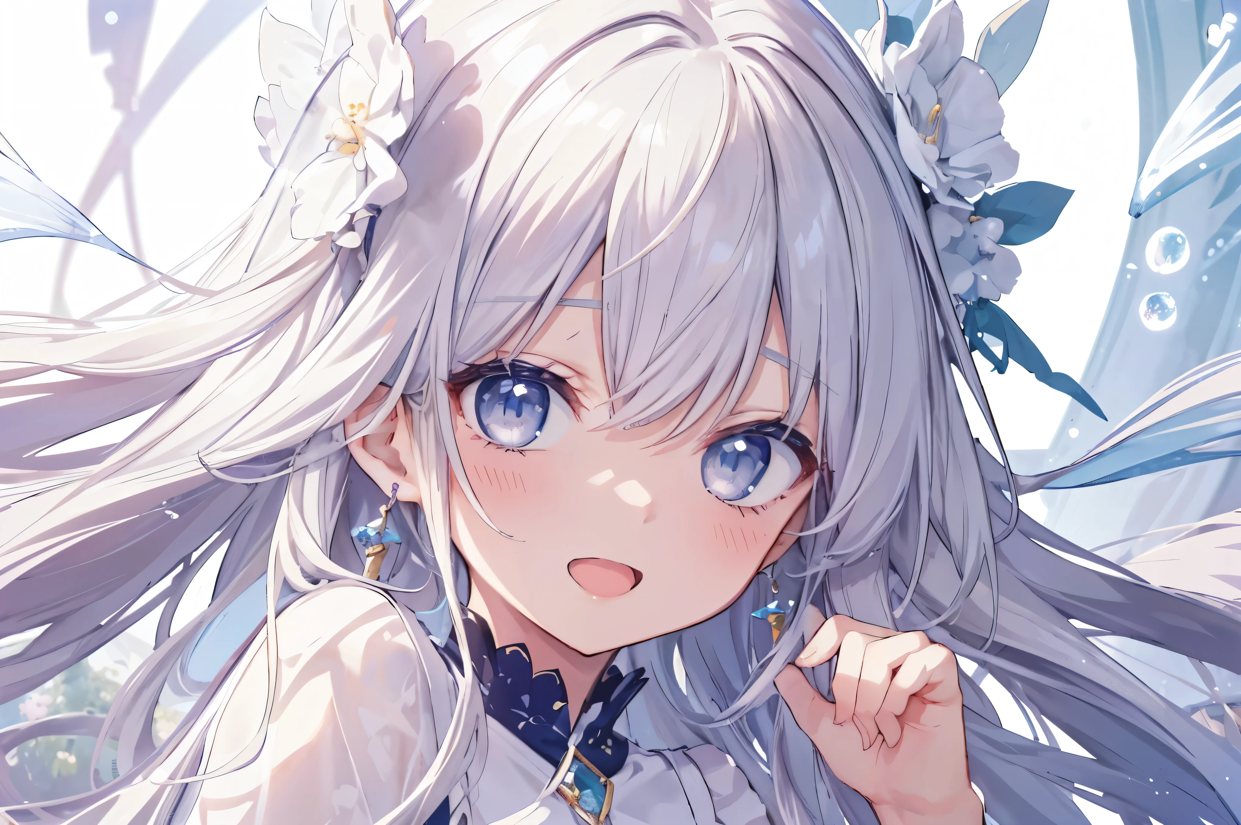 Masterpiece、Highest quality、highest quality、Girl、((Transparency))、(Open Mouth Smile)、Shiny hair quality、Small face、Cute pose、Super detailed, beautiful, wide eyes、Ultra-detailed, clear and beautiful faces、Transparency、(cute illustration:1.2), High-resolution, ultra-detailed, best quality, embarrassed、Thin thighs, Awards, Anatomically correct、whole body