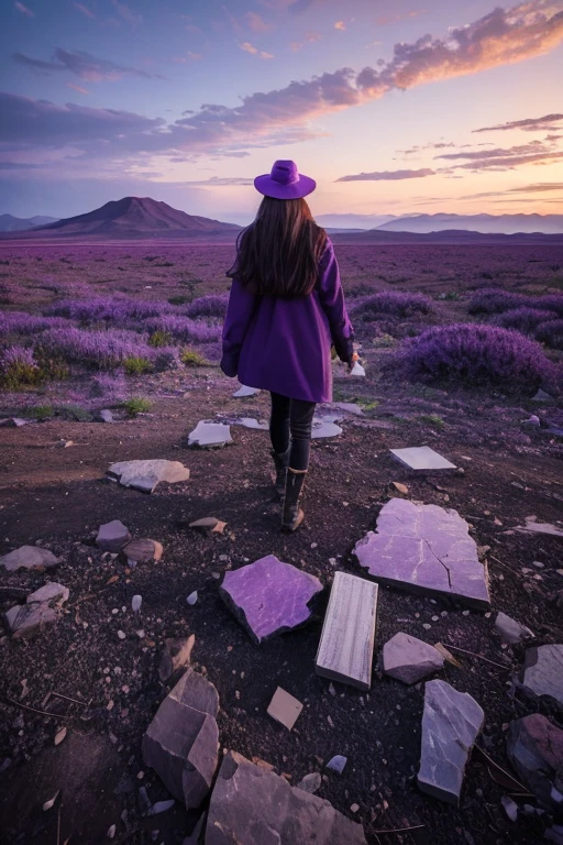 highest quality、Desolate Earth、wreckage、Purple Sky、Surrealism