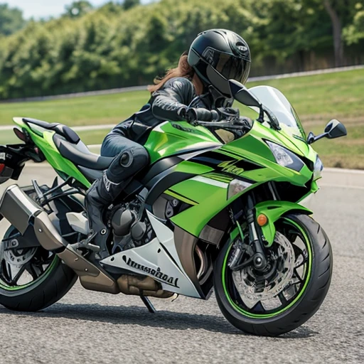 kawasaki,ninja,gpz900r,woman riding a motorcycle