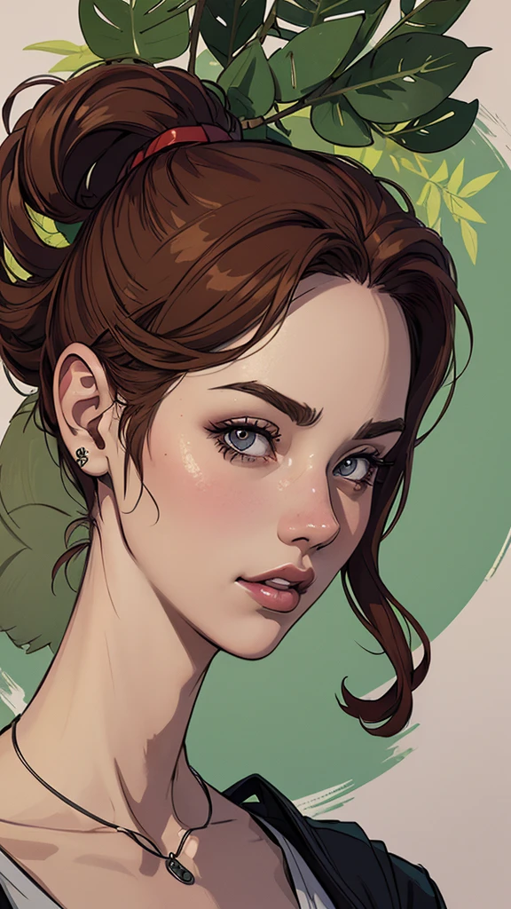 Cartoon style Digital illustration style GTA digital style, estilo atompunk design de personagens altamente detalhado, arte digital detalhada coragem, Forest fan art, Design de personagens de retrato, beautiful digital illustration, retrato de alta qualidade, Arte em quadrinhos, mulher 