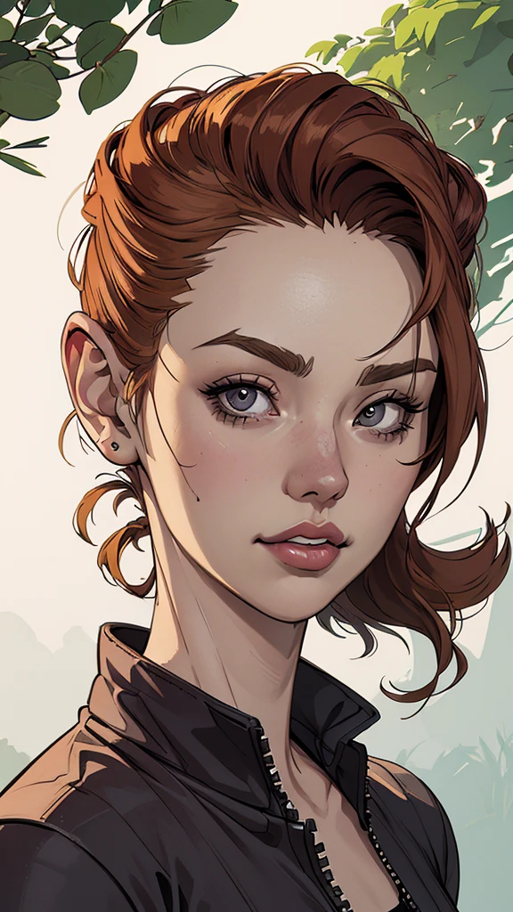 Cartoon style Digital illustration style GTA digital style, estilo atompunk design de personagens altamente detalhado, arte digital detalhada coragem, Forest fan art, Design de personagens de retrato, beautiful digital illustration, retrato de alta qualidade, Arte em quadrinhos, mulher 
