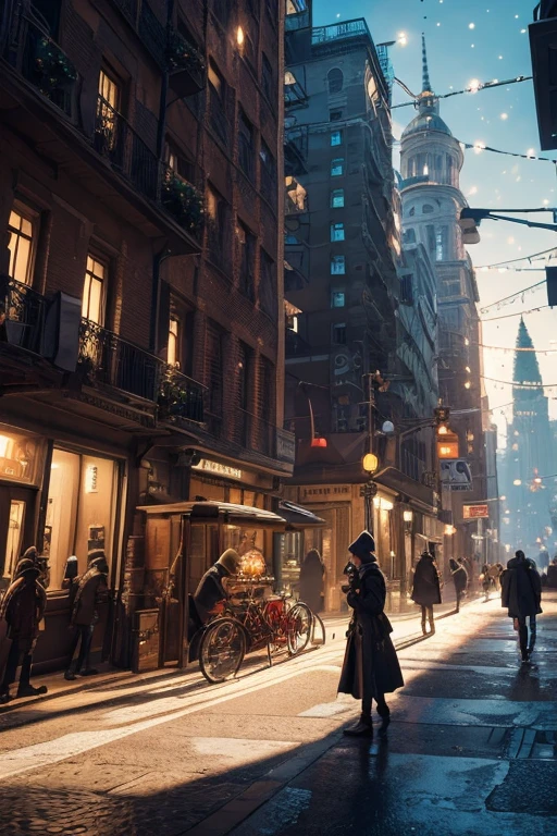 (Highly detailed CG Unity 8k wallpaper),(masterpiece), (highest quality), (Super detailed), (Best illustrations),(Best Shadow), Urban Background, ,break , P90 Christmas, Wear glasses on your head, ,