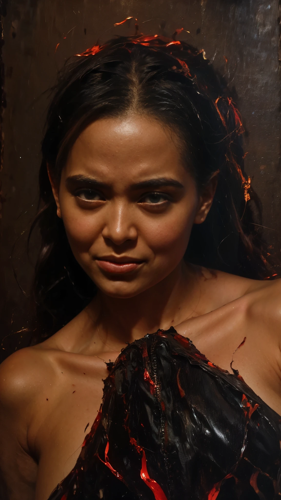 Heartless thinking is the plague of humanity, Oil painting, r1ge