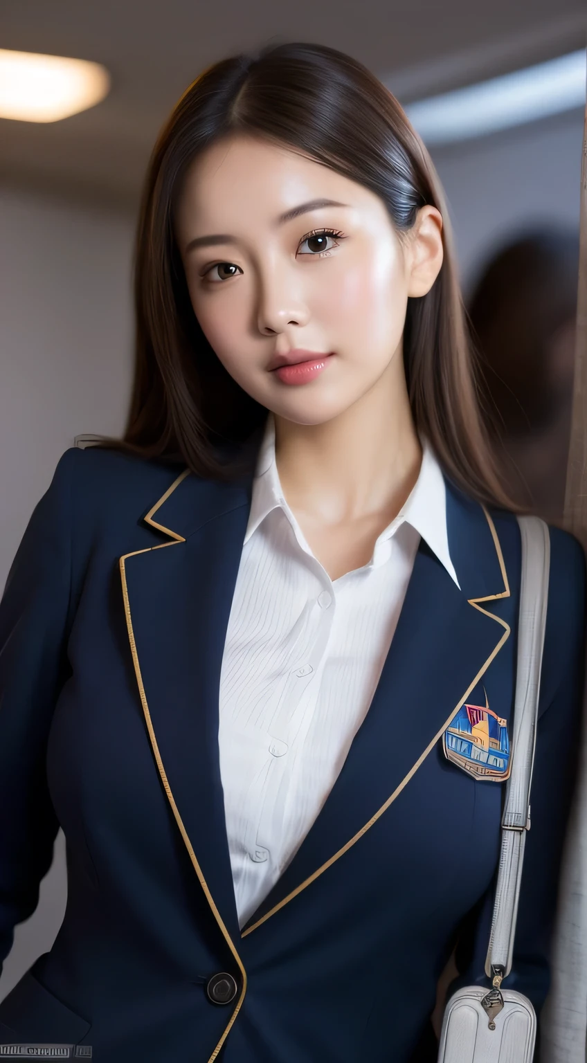 Super detailed, High resolution, Super detaileded, highest quality, wonderful, highest quality,Unified 8k wallpaper, Cinema Lighting, stewardess,Big Breasts