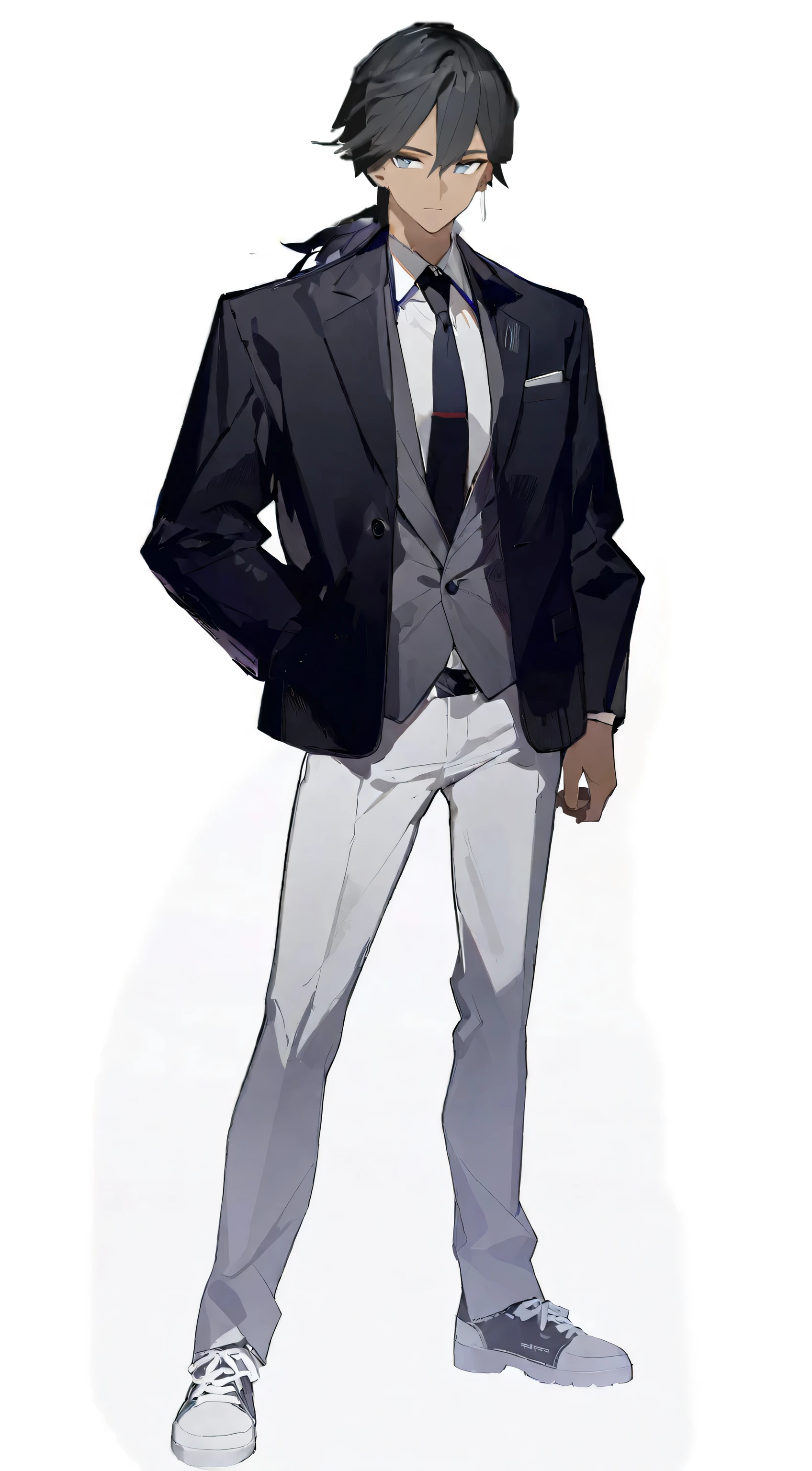Black suit,Tan Skin,Arknights Wind,