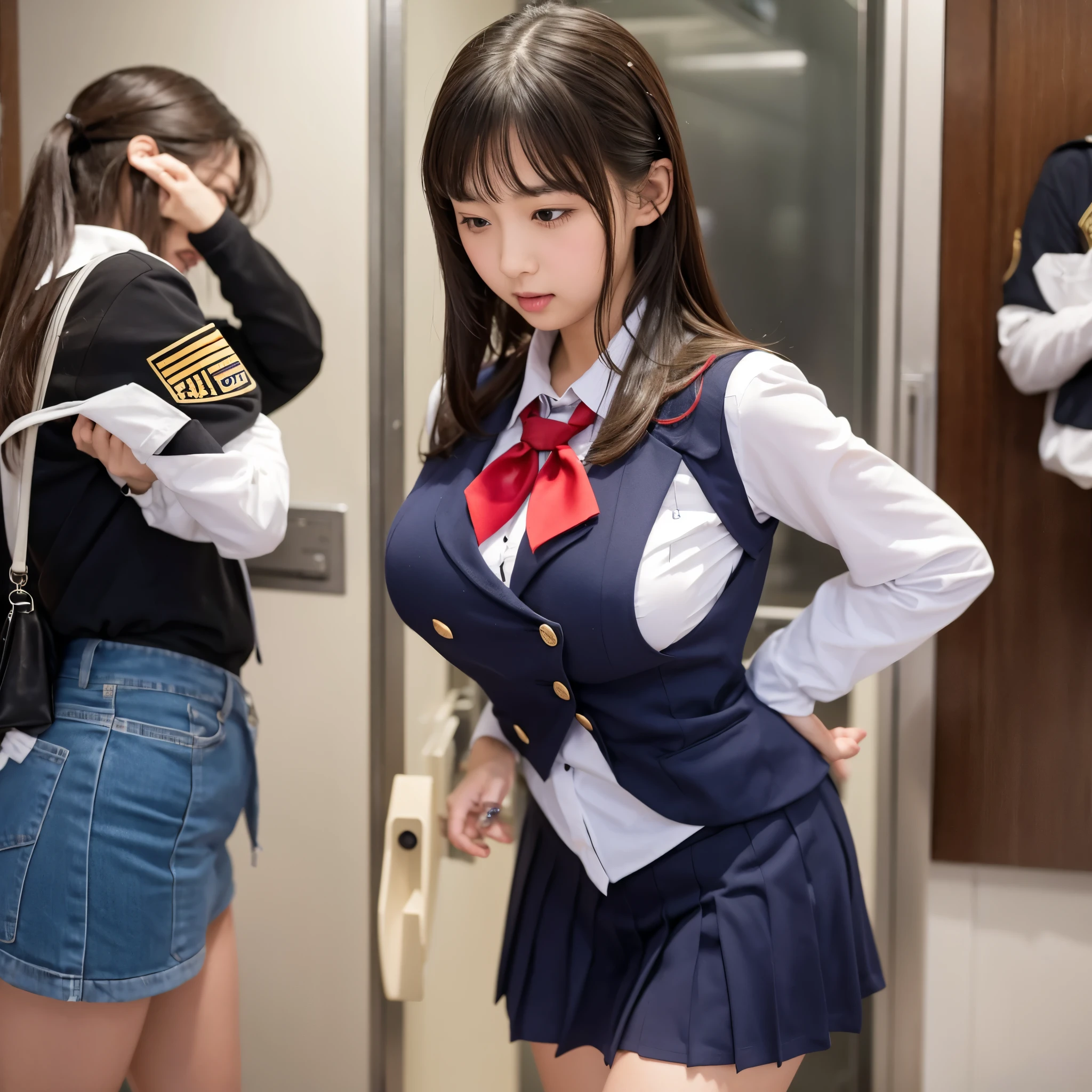 Cute Girls,stage,Pee,Embarrassed,Big Breasts,Uniform Loss
