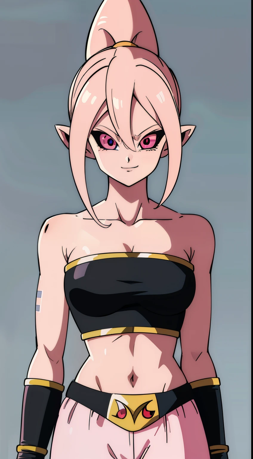 ((masterpiece, best quality)),(complex light), 1female,solo,upper body, goku black,super saiyan rose hair,pink eyes, angry, green potara earrings, large breasts, wide hips, curvy, thin waist, red collar, solo girl, armpits, arms up, large breasts, gigantic , hips, curvy, thin waist, black slingshot swimsuit, black arm sleeves, abs, muscular female, 6 pack, muscles, beach background, sexy