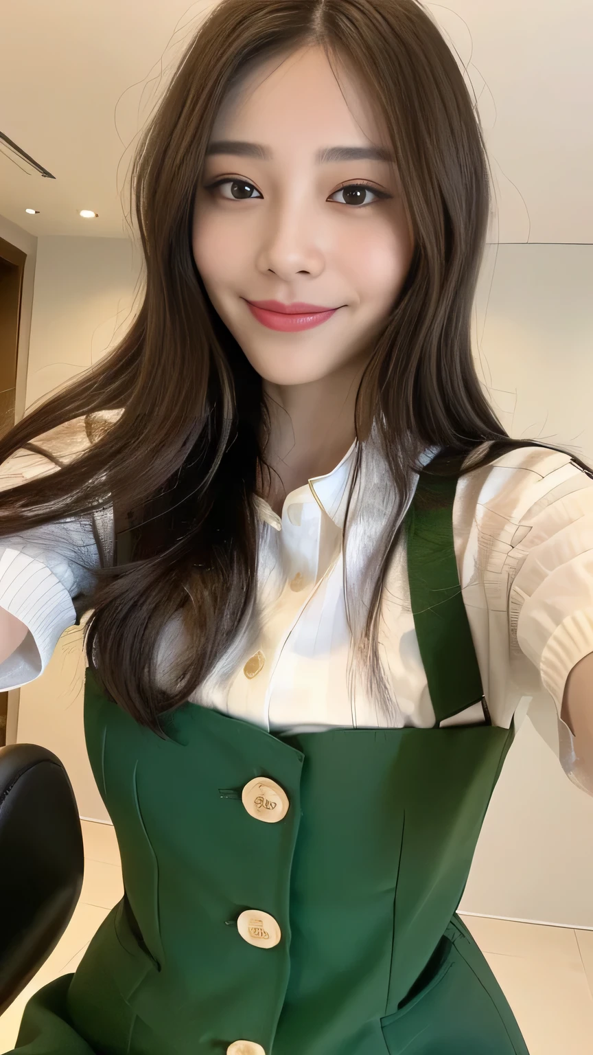 seed:3306812043.((Full body angle:1.1)).((highest quality, 8K, masterpiece:1.3)), ((from below:1.1)).concentrated:1.2, Perfect body beauty:1.4, Hips:1.2, ((Delicate Hair)), (Colorful button-through crop shirt.mini skirt :1.1) , ((highest quality、8K、masterpiece:1.3))、1 Girl、A sloppy smile、Esbian all over、Slim face、Big 、Beautiful woman、(Dark Brown Hair)、Long Hair、1.1、Flickering Valley、Detailed eyes、double eyelid、Blurred Background、超Slim face、Smile、Looking down、stroll、
