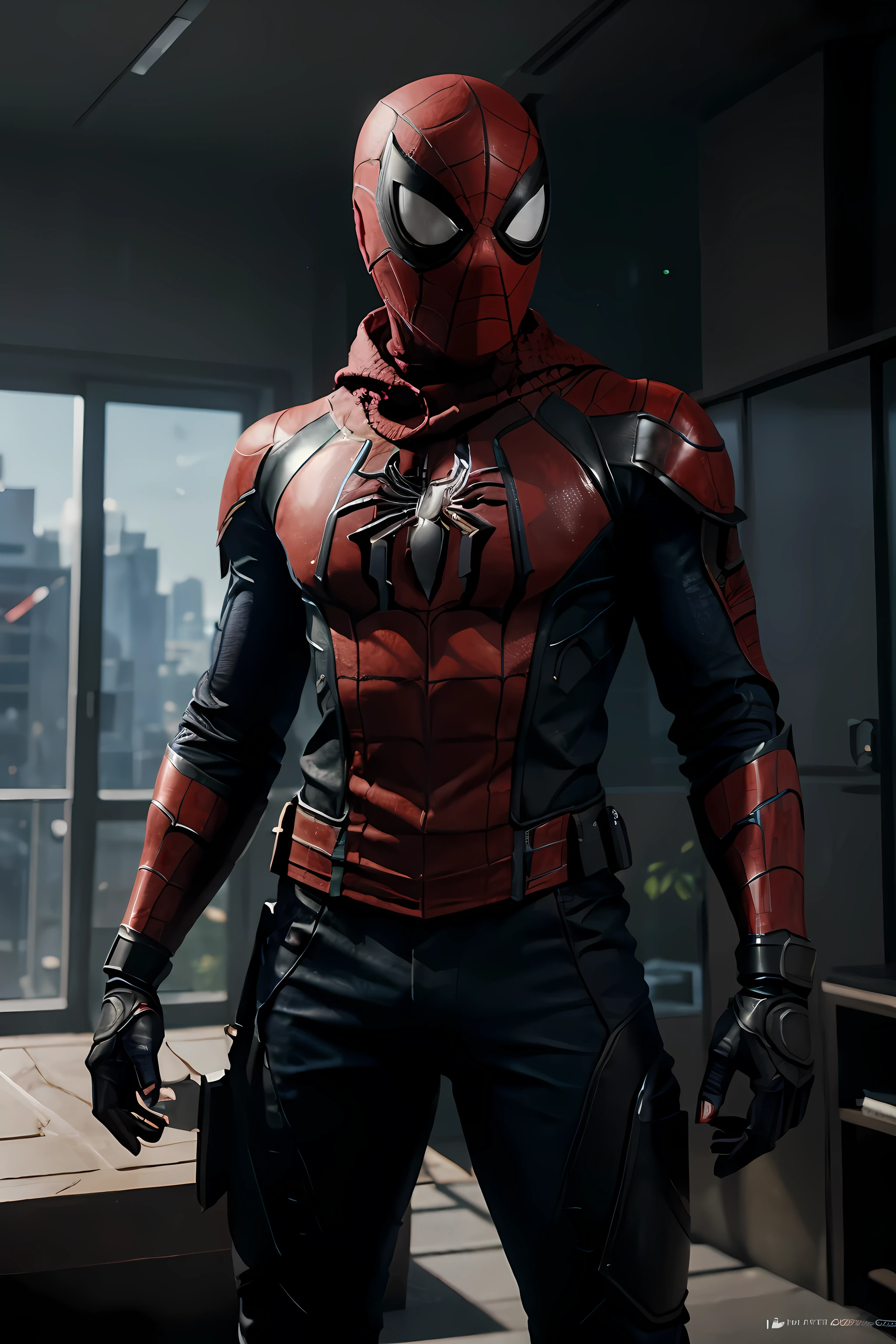 A Spider-Man in destiny 2 guardian armor, insanely detailed, unreal engine, stunning environment, beautifully lit
