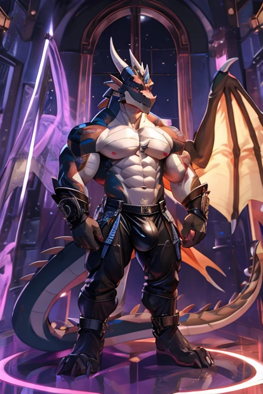 A dragon with abnormally large ass and bulge with abnormally large abs