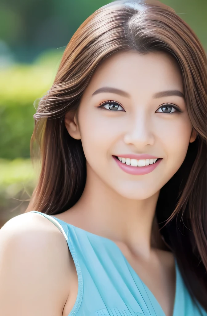 Beautiful woman with perfect eyes and nose、Model-like beauty、Cute like a model、Double Eyes、How to use regular mascara、Eye color is blue、Her hair color is pink.、Her face is delicate and elegant.、4K images、Beautiful style like a model、Usually large、A fresh and lovely smile、Overall image、Cute Smile、Beautiful and delicate face like a model、highest quality、Masseter region、Beautiful smile、In a bright room、I'、The height of femininity、Adult smile、Sexy pose、Upper Body、lingerie、