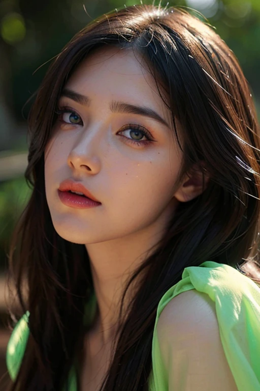 Hyper realistic super detailed Dynamic Face portrait of Very Beautiful princesse glowing eyes crystal eyes green bright hyper realistic super detailed sexy face sexy eyes sexy Mouth Face portrait