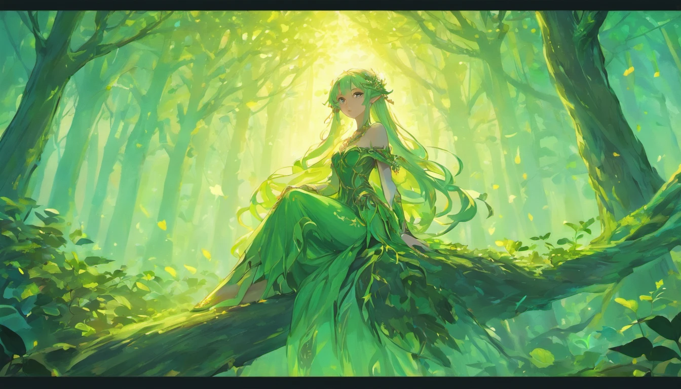 ((best quality)), ((masterpiece)), (detailed), highly detailed skin, ((ultra-detailed)), (sitting), sharp focus, HDR, 8K resolution, (illustration), (beautiful detailed eyes), (good hands), 1girl, fantasy, fairy tale, enchanted forest, (magical creatures:1.3), (ethereal atmosphere:1.4), (bright flowers:1.2), (mushrooms:1.1),
(moss:1.1), (butterfly:1.2), (brightness:1.3), (long hair:1.2), (flowing dress:1.3), (forest animals:1.1), (detailed background:1.4), (fancy lighting:1.4), (extravagant sensation:1.3), (storybook style:1.2), [girl:enchanted forest:0.9], [magical creatures:extravagant sensation:0.8], [glow: bright flowers:0.7], [butterfly:mushrooms:0.6]