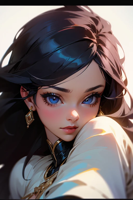 Beautiful woman closeup'face, Gorgeous eyes, Complex, Cleavage, Soft lips, 笑face, mischief, Captivating Gaze, 、jewelry、From the waist up、Small breasts、Upper Body、sexy、