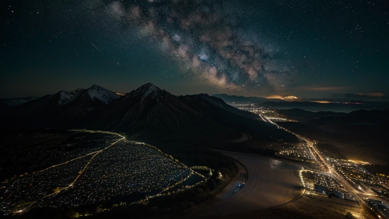 Starry sky and earth real camera capture 4K