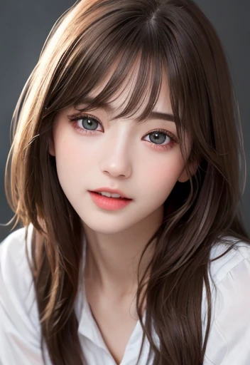 (highest quality、Tabletop、8k、Best image quality、Award-winning works)、 (Red eyeshadow:1.2)、Perfect Makeup、Long eyelashes、Ultra-high definition sparkling eyes、Ultra HD Hair、超High resolutionolution glossy lips、超High resolutionのPerfect Teeth、Ultra HD cute face、Brown Hair、(Very short straight hair:1.1)、Look at me and smile、[clavicle]、Accurate anatomy、With bangs、超High resolutionの輝く肌、The most detailed face、超High resolutionの詳細な顔、超High resolutionolution hair、Fashion model, 25 years old, [[[[chest]]]], [[[[head]]], [shoulder]]]]], Perfect Eyes, Perfect Iris, Perfect Lips, Perfect Teeth, Perfect Skin, Soft Front Light, shine, High resolution, (Soft colors: 1.2), highest quality, masterpiece, 超High resolution, (photoRealistic:1.37), RAW Photos, One girl, Long Hair, Beautiful Eyes, Beautiful Face, Detailed eyes and face,  Dynamic Lighting, In the Dark, Tabletop, highest quality, Realistic, Very detailed, finely, High resolution, 8k wallpaper, 1. Beautiful Women, Light brown messy hair, Realistic, High resolution, Only one girl , Wavy black hair, Brown eyes,  whole body, Big Breasts, chestの谷間, Pose Random, 8k, Very detailed, High resolution, To the camera,  (Very Realistic, High resolution), ( Very fine grain, Very fine hair, Very detailedな顔, Very detailedなふっくらとした唇), (school uniform), chest, Upper Body, Loving smile,  (highest quality: 1. 4), RAW Photos, (Realistic, PhotoRealistic: 1.37), Browsing Caution,highest quality, Best image quality, RAW Photos, Realistic, Photorealistic, Very detailed and beautiful, Best details, One Girl, good looking, Beautiful white skin and glow, Beautiful Eyesは大きくて明るい, Small mouth and thin lips,JP ,22 years old,face,looking at viewer,cowboy shot