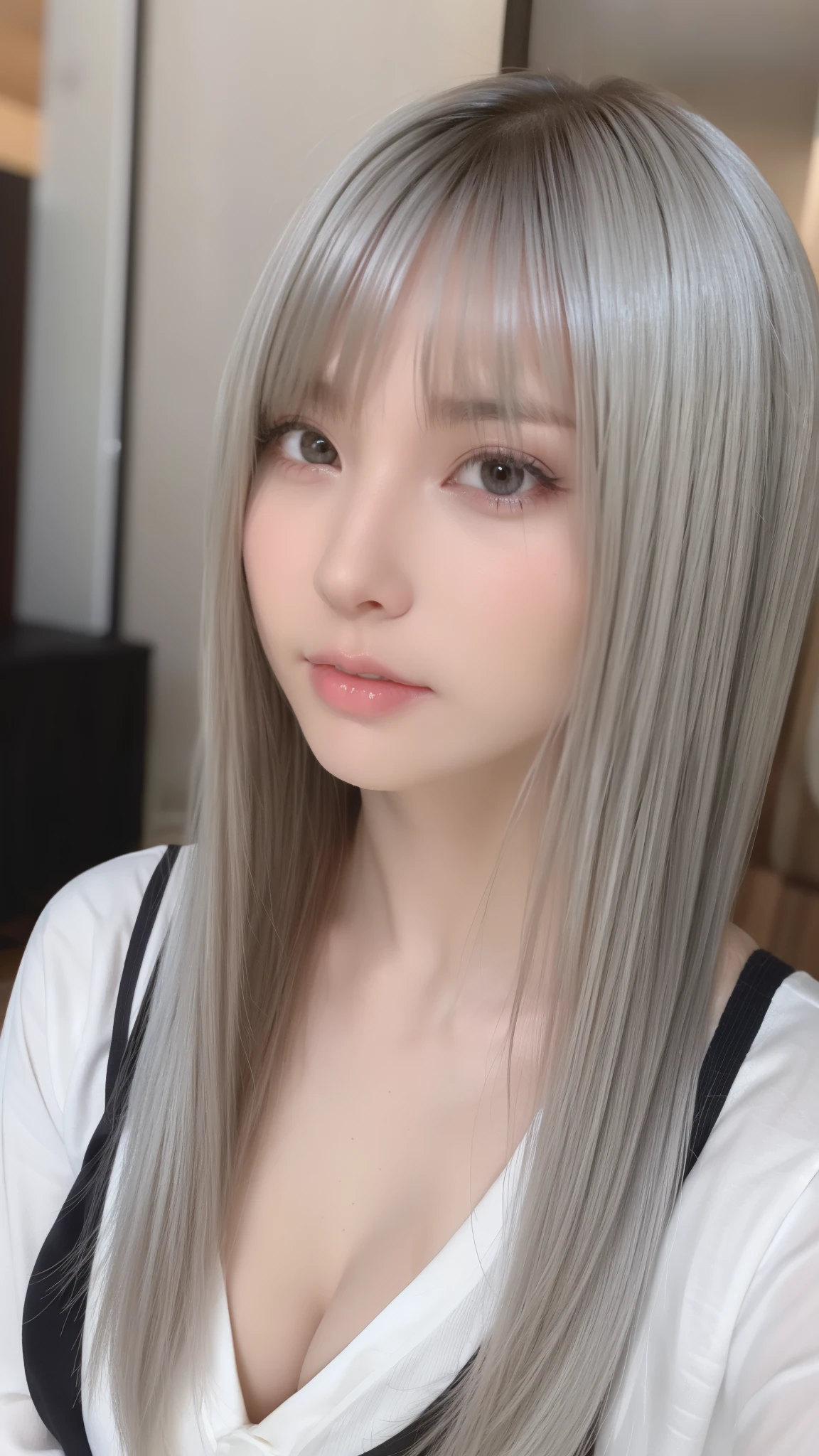 masterpiece, highest quality, One girl, Elaina_(May_no_gossip), Silver Hair, Purple eyes, Long Hair,