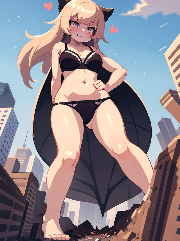 Evil Nerd shy giantess in just bra and panties 600 meters collapsing the city by accident,hot sexy,sportive girl