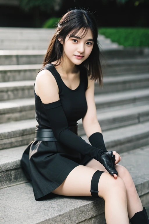 Prompt: Photo quality, One girl, Cute girl, High school girl,High quality,photo quality,one girl,Funeral of Freiren,upper body drawing,fantasy,grassland,ubel,medium hair,hair between eyes,green hair,side ponytail,purple eyes,skirt,gloves,dress,bare shoulders,pleated skirt,sleeveless,black gloves,elbow gloves,belt,miniskirt,black skirt,black footwear,black dress,thigh strap,sleeveless dress,halterneck,armband,single glove,black belt,pleated dress,arm strap,,Negative prompt: EasyNegative Incomplete human anatomy,Steps: 20,Sampler: DPM++ SDE Karras,KSampler: dpmpp_sde_gpu,Schedule: karras,CFG scale: 7,Seed: 0,Size: 512x768,VAE: None,Denoising strength: 0.5,Clip skip: 2,Model: CampurSari_Gen2,LoRA: Realistic_Visionary-08,sexy_pose,Hires resize: 1024x1536,Hires steps: 20,Hires upscaler: None,ADetailer model: face_yolov8s.pt,ADetailer prompt: ,ADetailer negative prompt: ,ADetailer confidence: 0.5,ADetailer dilate/erode: 4,ADetailer mask blur: 4,ADetailer denoising strength: 0.5,ADetailer inpaint only masked: true,ADetailer inpaint padding: 32

