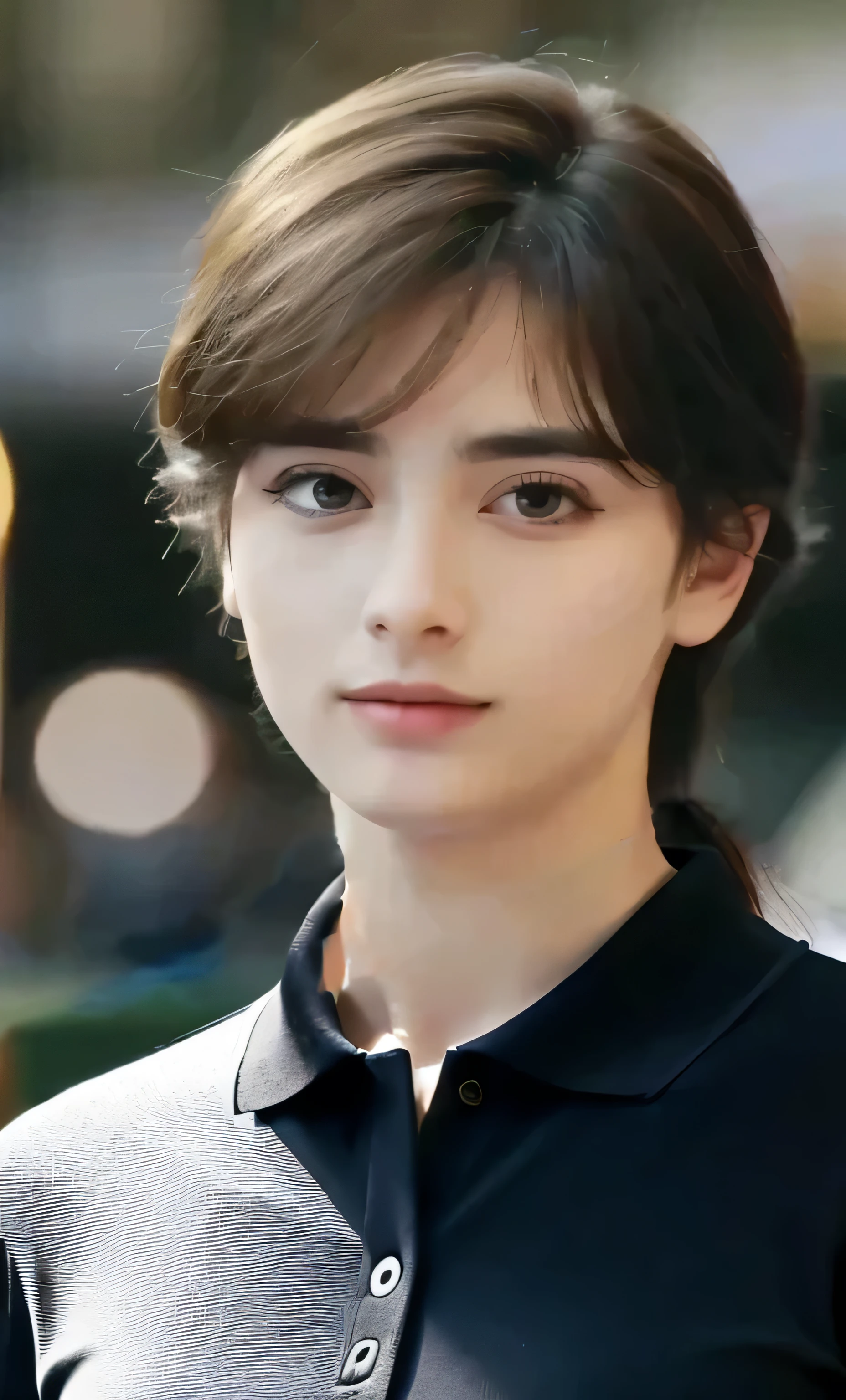 Black polo shirt