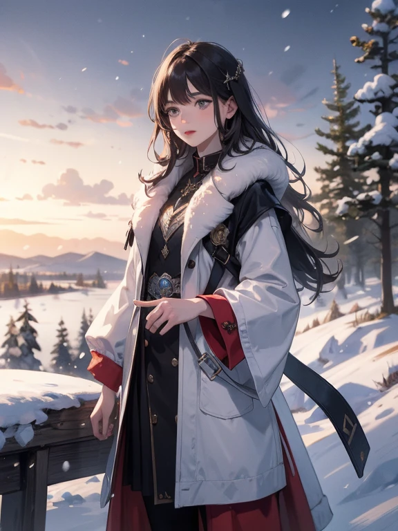 
Elania Haywind，Highest image quality，Outstanding details，Ultra-high resolution，（Honesty：1.4）, Attention to detail，Features，dawn，snow，winter，Behind is the wizard&#39;s sword，He has a delicate and beautiful face，（（Red and white semi-mechanical body：1.8）），Sexy highlighted，front，cyberpunk characters，Futuristic，mechanical aesthetics，Virtual Engine 5，Perfectly detailed rendering，Octane Rendering，Ultra HD