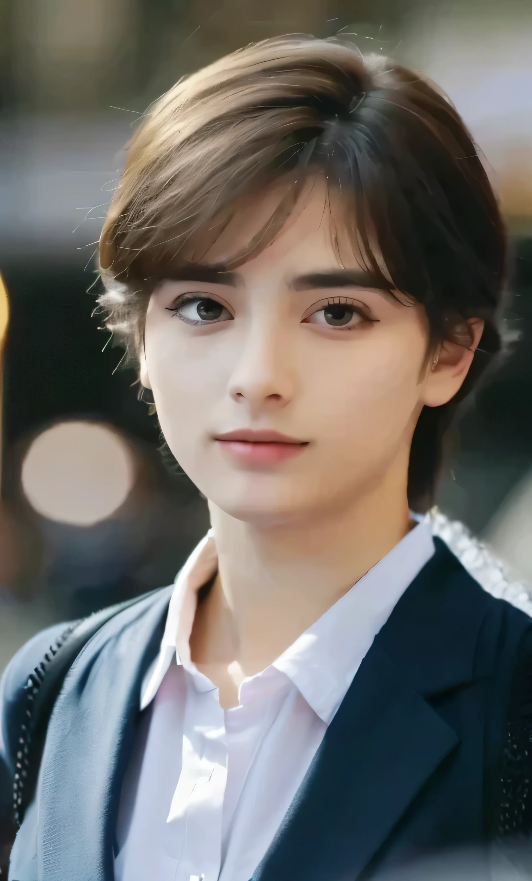 Sakura's height when seen in Yaesu180cmBeautiful Boy、18talent、No glasses、Black polo shirt、Double、Droopy eyes、Big Eyes、Beautiful under-eye bags、Thick, strong eyebrows、narrow space between eyes and eyebrows、Nose is open、Fair skin、The lips are thin and tight、Short Hair、
