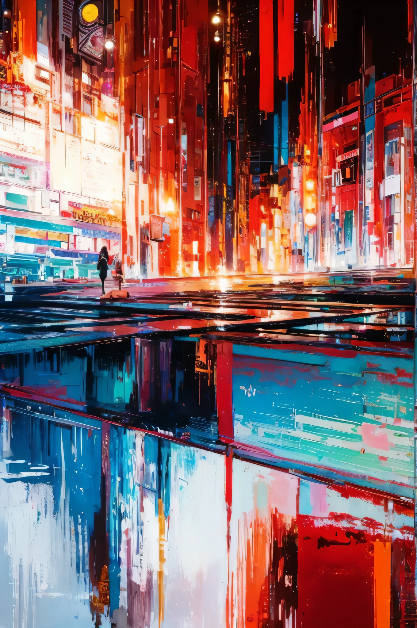 highest quality,Ultra high definition、Tabletop,Beautiful face girl portrait,(Abstract art:1.4),(Nice views:1.6),(Shining Red World:1.4),At the center of the world there is a lively girl,A ray of light,Prisma,The girl just stood there, Comforting oneself by going back and forth between reality and the past.,What a difficult world to live in.,Please be by my side so that my sadness disappears..、A world full of hope、Light of hope、whole body、,timid and beautiful,Accept yourself,The words shine with all their might,