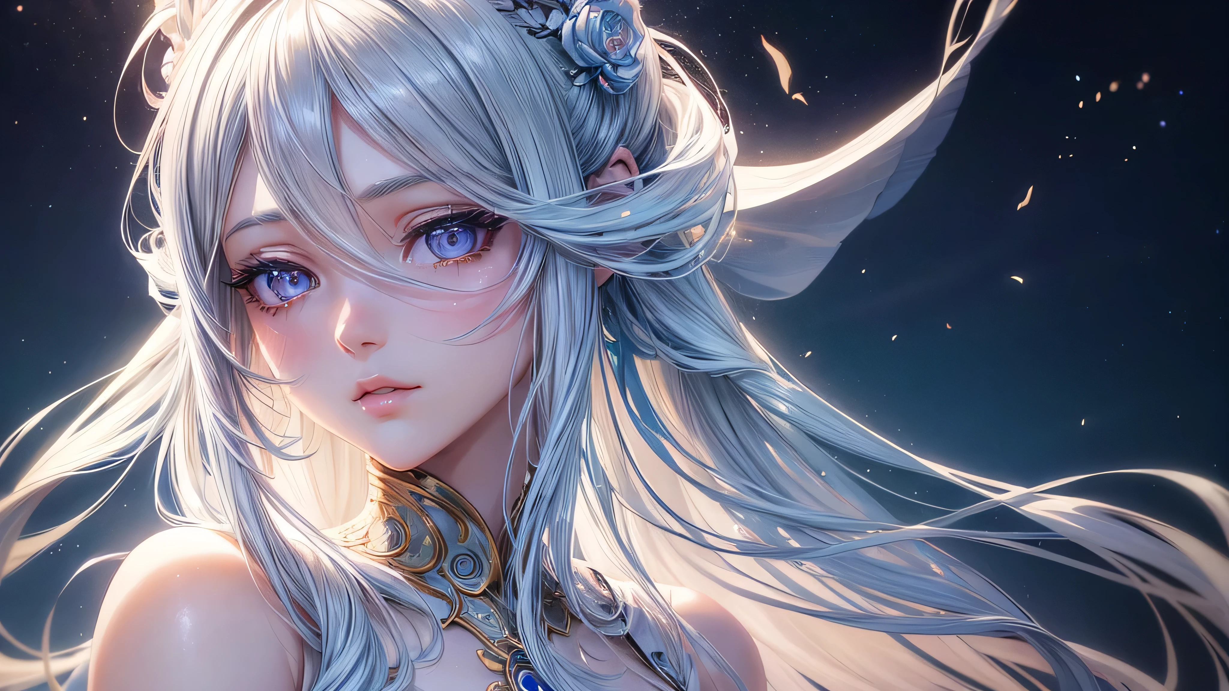 A beautiful anime girl, 1girl, beautiful detailed eyes, beautiful detailed lips, extremely detailed face, long eyelashes, delicate facial features, flowing long hair, emotionally expressive, elegant and graceful pose, destiny, love, cinematic lighting, soft pastel colors, glowing radiant skin, ethereal, surreal, dreamlike, masterpiece, 8k, high quality, highly detailed, photorealistic