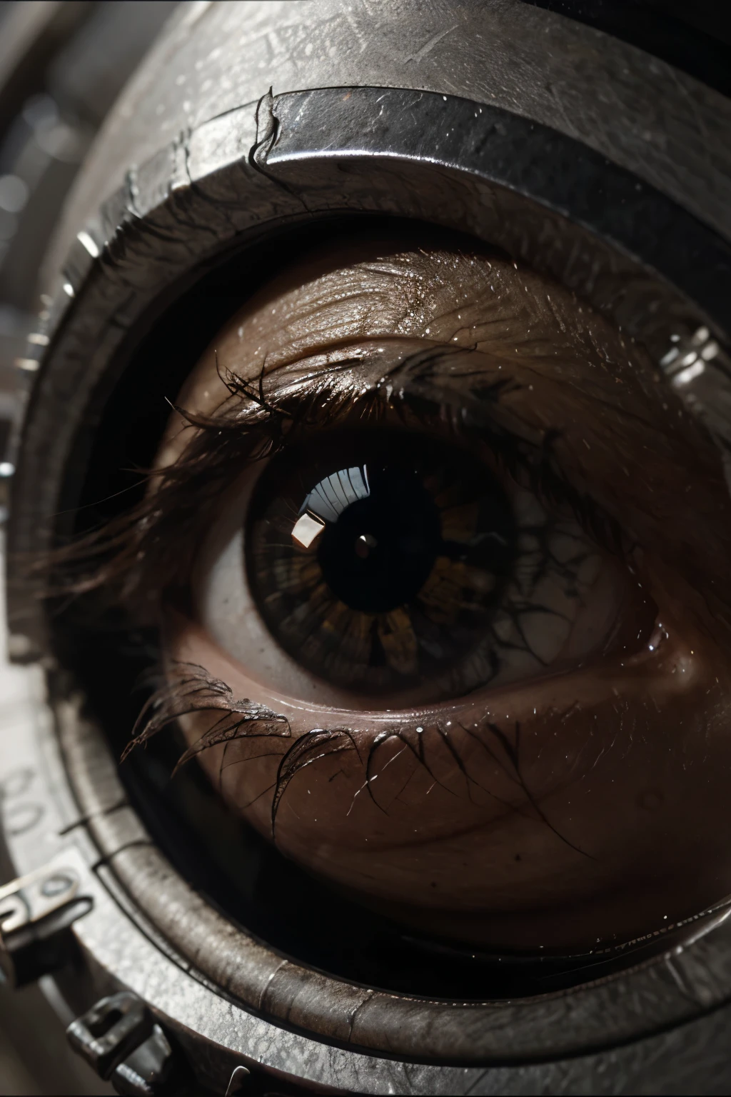 an eye with Roman numerals in the iris to resemble a raster time machine