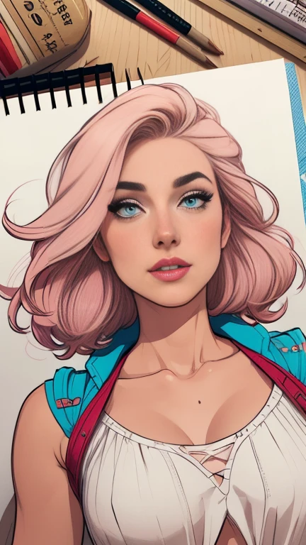 Personagem mulher PinUp dos anos 30 com marcas de guerras Imagem de desenho animado de uma mulher .cartoon style illustration, estilo de arte dos desenhos animados, estilo de arte dos desenhos animados, digital illustration style, design de personagens altamente detalhado, arte digital detalhada coragem, Forest fan art, Design de personagens de retrato, beautiful digital illustration, retrato de alta qualidade, Arte em quadrinhos, mulher jovem cabelo com transas lindas . Beautiful lined eyes Medium large bust and wonderful sexy clothes. image expression of sexual desire from the waist to the head illustration