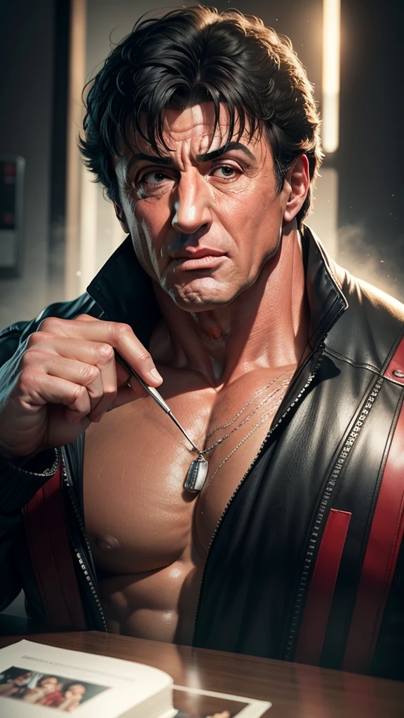 Sylvester Stallone Picking his nose, concept art, 4k