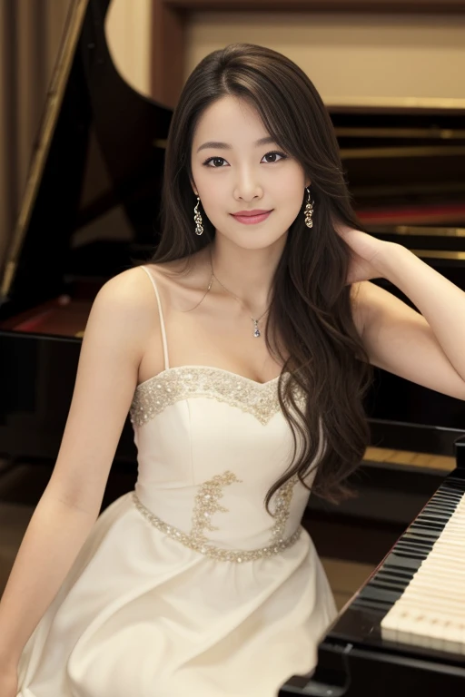 "Talented in piano playing, with a deep understanding of classical music. She particularly enjoys performing pieces by Chopin."