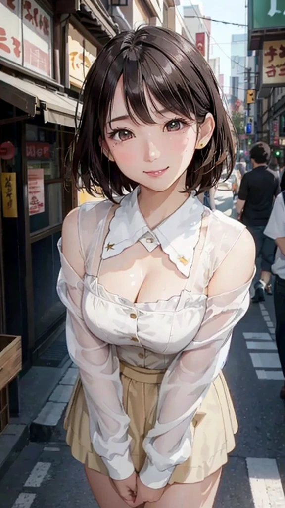 (masterpiece:1.2, top-quality), (realistic, photorealistic:1.4), beautiful illustration, (natural side lighting, movie lighting), nsfw, 
looking at viewer, 1 girl, japanese, high school girl, perfect face, cute and symmetrical face, shiny skin, 
(long hair:1.5, straight hair:1.4, wine brown hair), swept bangs, emerald greeneyes, long eye lasher, (medium breasts), slender, 
beautiful hair, beautiful face, beautiful detailed eyes, beautiful clavicle, beautiful body, beautiful chest, beautiful thigh, beautiful legs, beautiful fingers, 
((pink off-the-shoulder blouse, white skirt)), 
(beautiful scenery), evening, (shopping mall), walking, (lovely smile, upper eyes),