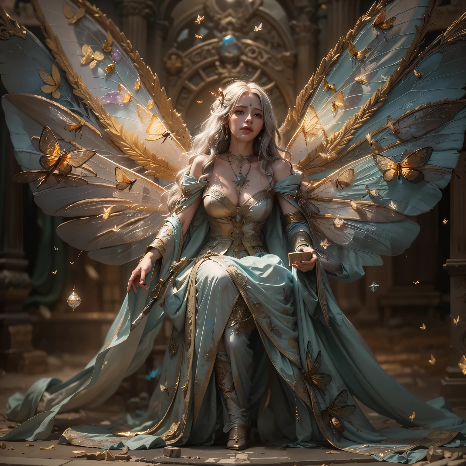 (stained glass wings:1.4),