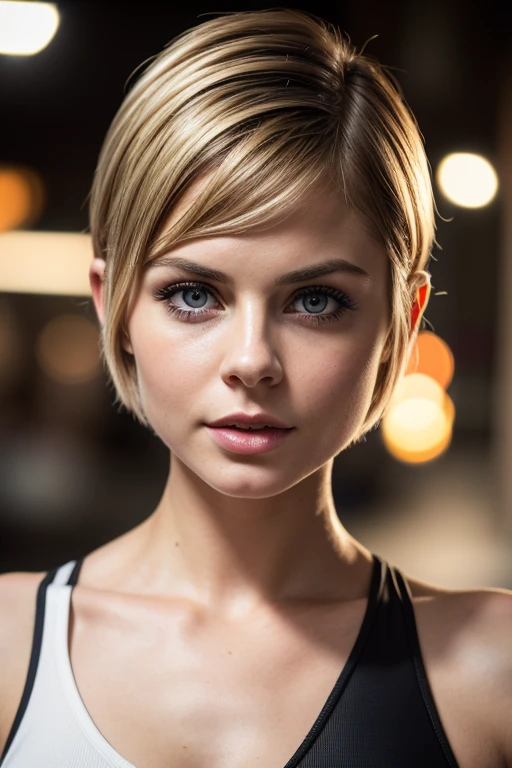 (realistic, photo-realistic:1.37),(8k, RAW photo, best quality, masterpiece:1.2), cute Rose McIver, ultra-detailed, heart-shaped pupils, physically-based rendering, ultra high res, kodakvision color, shot on Arricam LT Camera, bokeh, sharp focus, looking at viewer, photorealistic, realistic, best quality, extremely detailed face, extremely detailed eyes and face, beautiful detailed eyes, absurdres, incredibly absurdres, short lycra bodycon dress, perfect female body, fit body, slender, sexy expression, biting lip, gorgeous hair, short short (bob haircut:1.2),