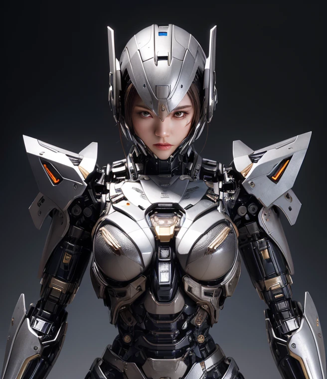 Textured skin, Super Detail, Attention to detail, high quality, high quality, High resolution, 1080p, hard disk, beautiful,(Cyborg Girl),Breast missiles weapons,beautiful cyborg woman,Mecha Cyborg Girl,Battle Mode,Girl with a mechanical body