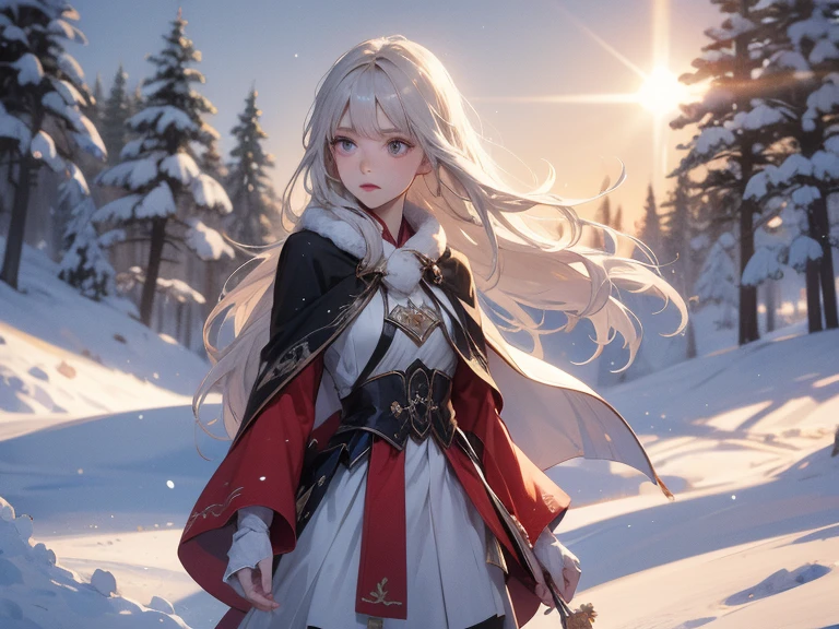 
Elania Haywind，Highest image quality，Outstanding details，Ultra-high resolution，（Honesty：1.4）, Attention to detail，Features，dawn，snow，winter，Behind is the wizard&#39;s sword，He has a delicate and beautiful face，（（Red and white semi-mechanical body：1.8）），Sexy highlighted，front，cyberpunk characters，Futuristic，mechanical aesthetics，Virtual Engine 5，Perfectly detailed rendering，Octane Rendering，Ultra HD