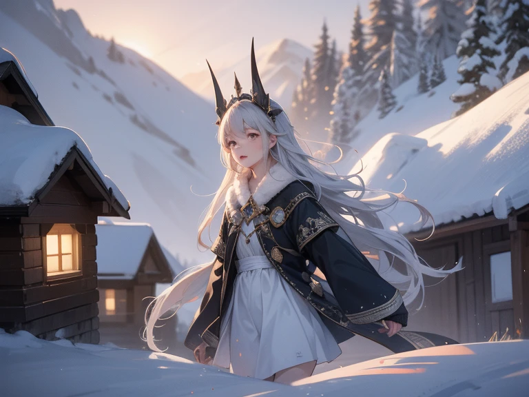 
Elania Haywind，Highest image quality，Outstanding details，Ultra-high resolution，（Honesty：1.4）, Attention to detail，Features，dawn，snow，winter，Behind is the wizard&#39;s sword，He has a delicate and beautiful face，（（Red and white semi-mechanical body：1.8）），Sexy highlighted，front，cyberpunk characters，Futuristic，mechanical aesthetics，Virtual Engine 5，Perfectly detailed rendering，Octane Rendering，Ultra HD