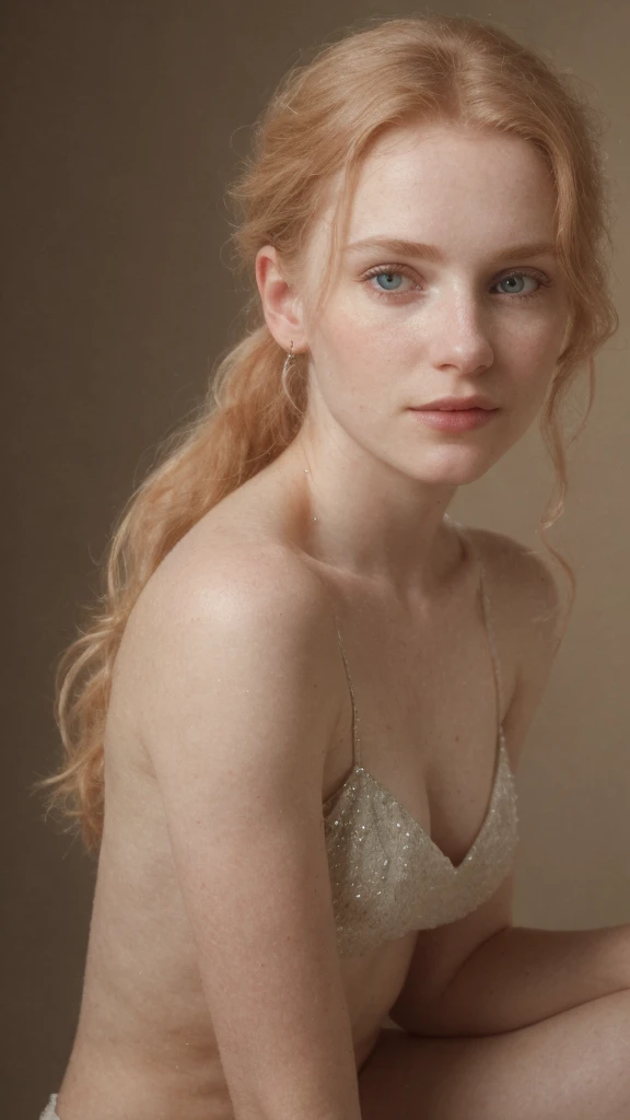 (symmetry),centered, a ((fermer)) un portrait, (jeune femme ), une jeune femme blanche avec le visage de Marguerite Moreau, mince avec de beaux cheveux long chatains clair ,Dressed in a long white and blue dress,35 mm, peau nu naturelle, Detail of clothing, Texture 8k, 8k, insane detail, intricate high detail, hyperdétaillés, Realstic, soft cinematic light, Hdr, mise au point nette, ((((cinematic look)))), complexe, elegant, highly detailed