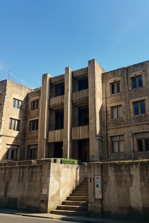 a huge building in the midle of town and to many people arround the building