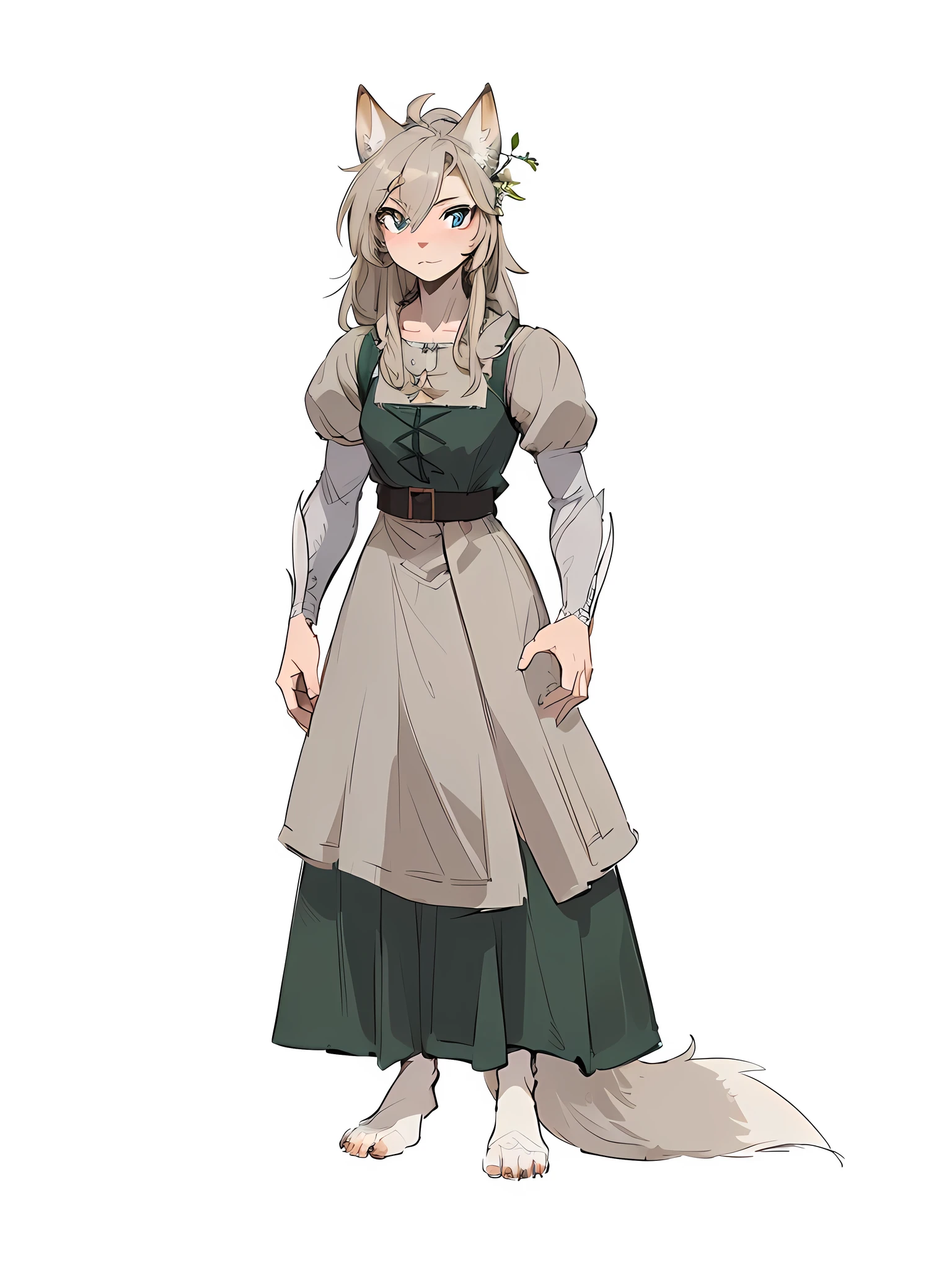 ((masterpiece)), (ultra detailed), (Best quality), (conceptual art, Character Sheet), absurdity(very detailed beautiful face and eyes), (perfect anatomy), (Perfect hands), medieval peasant dress, (furry anthropo-coyote), Sharp lines, (hyper detail).