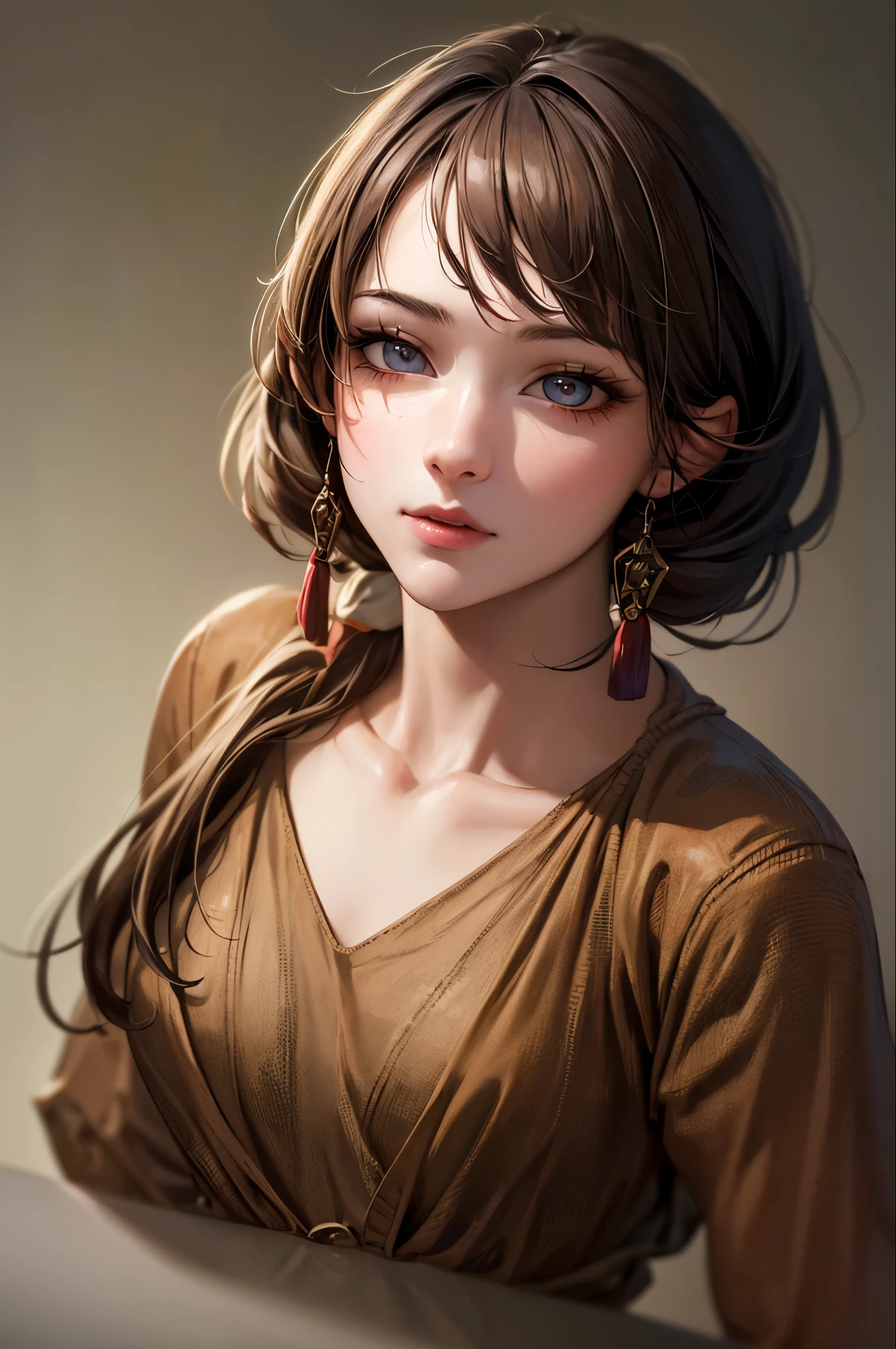 masterpiece, Absurd, The finer details, High resolution, Highly detailed face and eyes, Photorealistic, full body Portraiture of a nude young woman, Blurred Background, High-quality photos_Portraiture