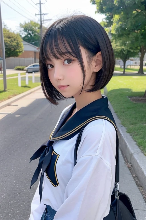 Cute Girls、high school girl、Bob Hair