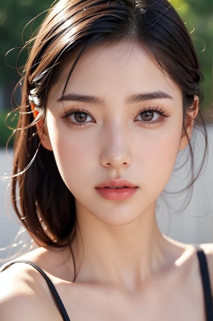 A Beautiful Women with soft features black hair Dark brown eyes and white skin (NSFW)