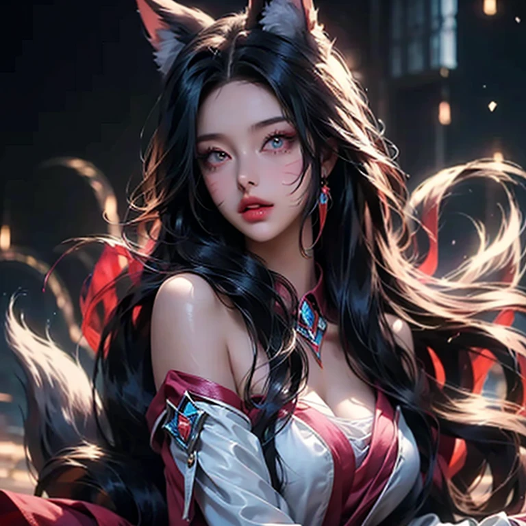 a beautiful young girl with large, expressive eyes, delicate facial features, and fluffy chestnut hair posing confidently while wearing a Spy x Family Yol Forger costume, the image captured as a high-quality, realistic SLR photograph with exceptional detail, vivid colors, and perfect balance, showcasing the girl's striking beauty and the intricate costume design, the lighting and composition drawing the viewer's attention to the subject's captivating gaze.