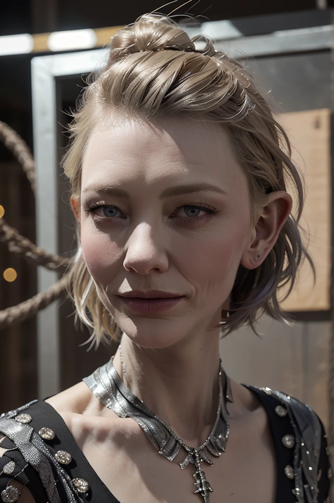 (cate Blanchett (25)), beautiful detailed eyes, beautiful detailed lips, extremely detailed eyes and face, long eyelashes, 1 girl, drow elf, midnight black skin, solid violet eyes, silver hair, confident, vicious, wearing only scant body jewelry in the style of a spider web, snake whip, unclad,) fearless, dancing an evil but alluring dance in a room with a throne of bones at its center, best quality, 4k, 8k, highres, masterpiece:1.2, ultra-detailed, realistic, photorealistic, photo-realistic:1.37, HDR, UHD, studio lighting, ultra-fine painting, sharp focus, physically-based rendering, extreme detail description, professional, vivid colors, bokeh, full bodyportrait