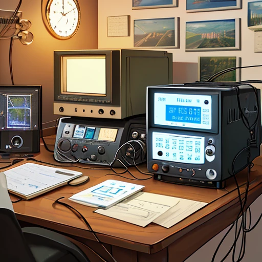 Create a birthday invitation image, with image telecommunications radio, torre de sinal, 60 anos, amateur radio.