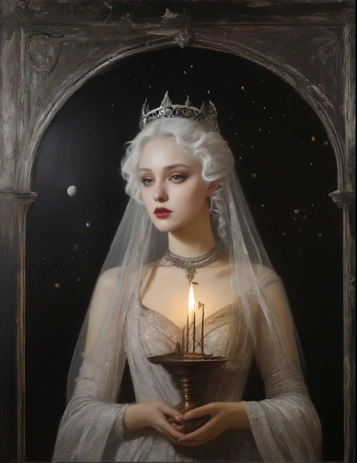 James Gurney, Surrealist art , dream-like, Mysterious, Provocative, symbolic, Complex, detailed,, (Gothic but very beautiful:1.4), (masterpiece, highest quality:1.4) , Nicola Samori Style, Sailor Moon