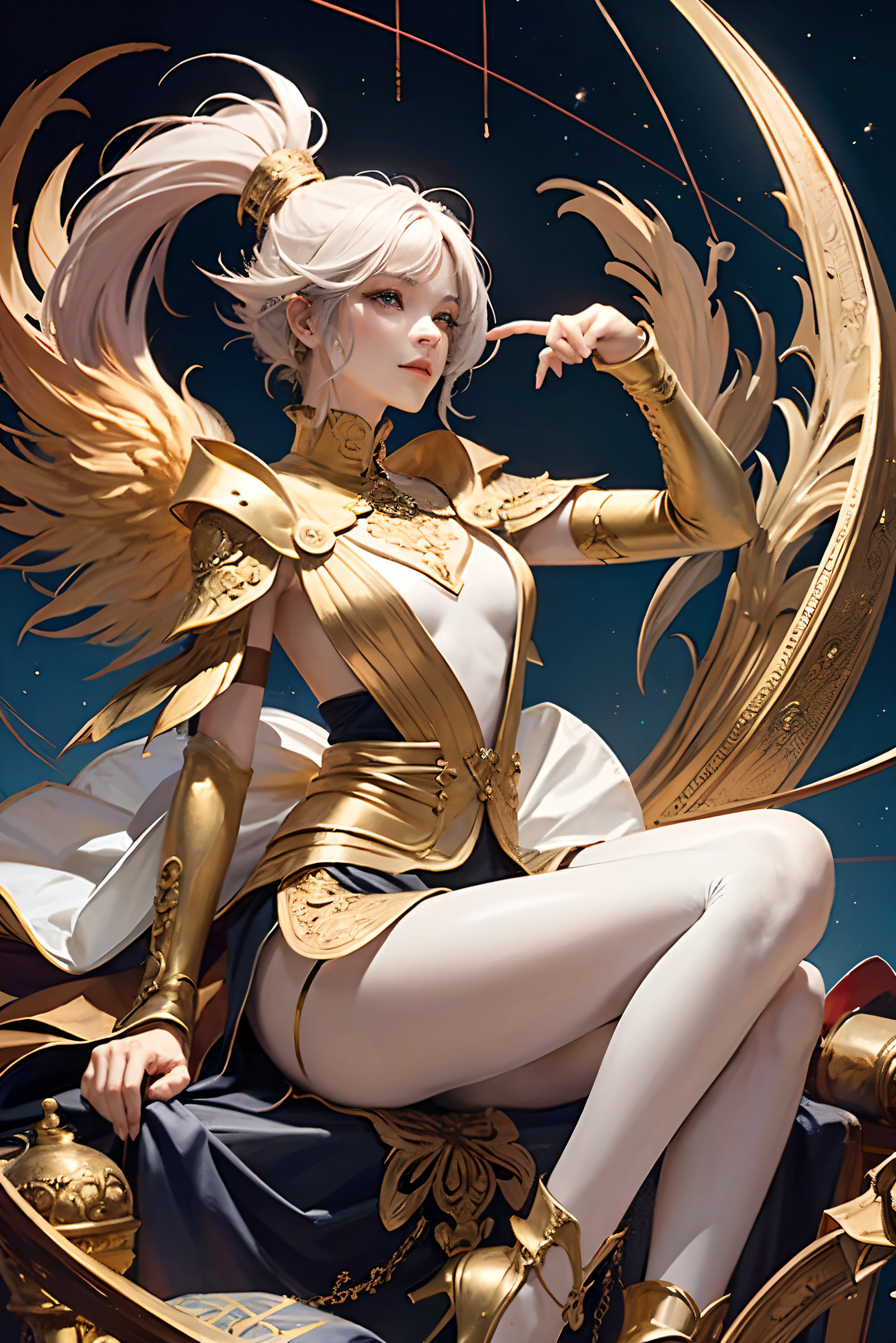 (masterpiece、top quality、top quality、official art、Beautiful Aesthetic:1.2)、(1 girl in)、extreme details、Colorful、The most detailed、official art、Обои Unity 8k、ultra detailed、Beautiful Aesthetic、Beautiful feceasterpiece、top quality、(zentangle、mandala、Clubs、Entanglement)、holy light、gold foil、Gold leaf art、glitter pattern、PerfectNwsjMajmagic、pixie haircut、Wizard