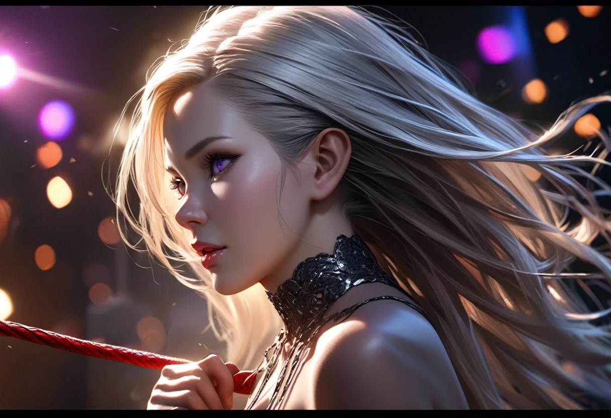 ((cate Blanchett (25)), beautiful detailed eyes, beautiful detailed lips, extremely detailed eyes and face, long eyelashes, 1 girl, drow elf, midnight black skin, solid violet eyes, silver hair, confident, vicious, wearing only scant body jewelry in the style of a spider web, snake whip, unclad), fearless, best quality, 4k, 8k, highres, masterpiece:1.2, ultra-detailed, realistic, photorealistic, photo-realistic:1.37, HDR, UHD, studio lighting, ultra-fine painting, sharp focus, physically-based rendering, extreme detail description, professional, vivid colors, bokeh, full body portrait, show all of her, show her head to toe, show her entire body, show all of her, show all of her, show all of her